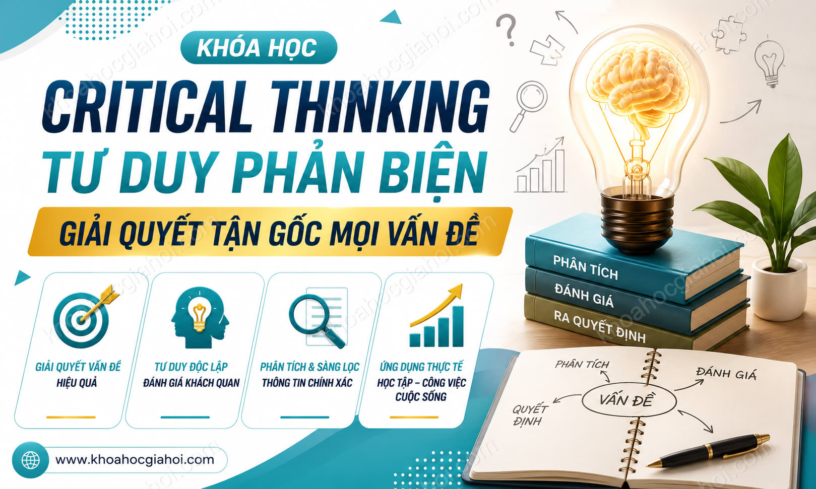 Khóa Học Critical Thinking - Tư Duy Phản Biện, Giải Quyết Tận Gốc Mọi Vấn Đề