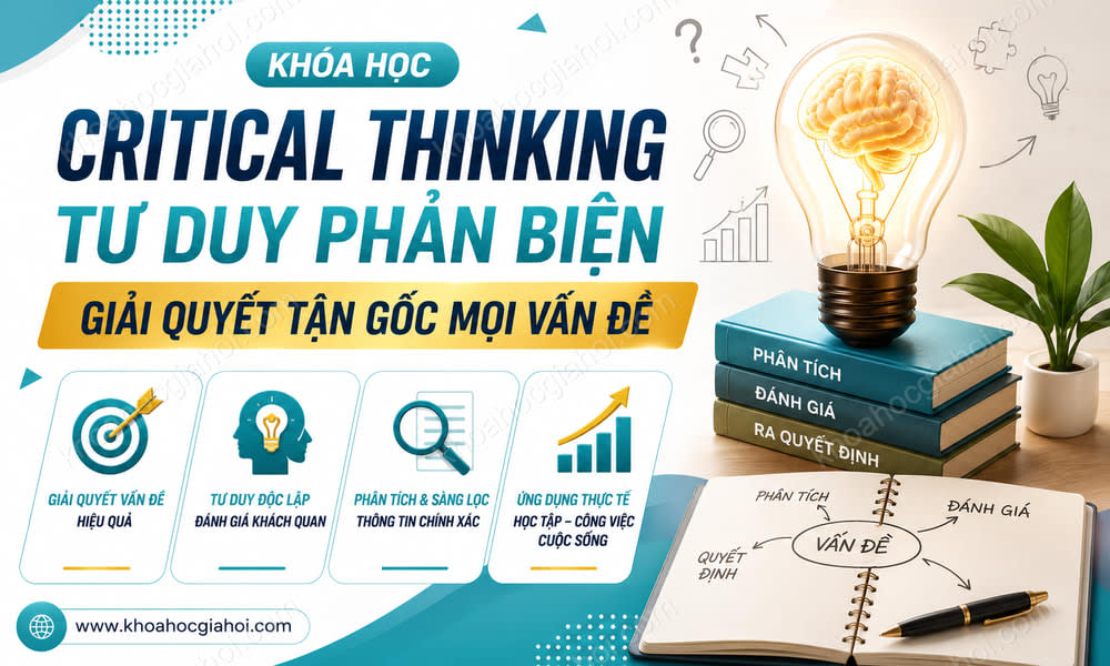 Khóa Học Critical Thinking - Tư Duy Phản Biện, Giải Quyết Tận Gốc Mọi Vấn Đề