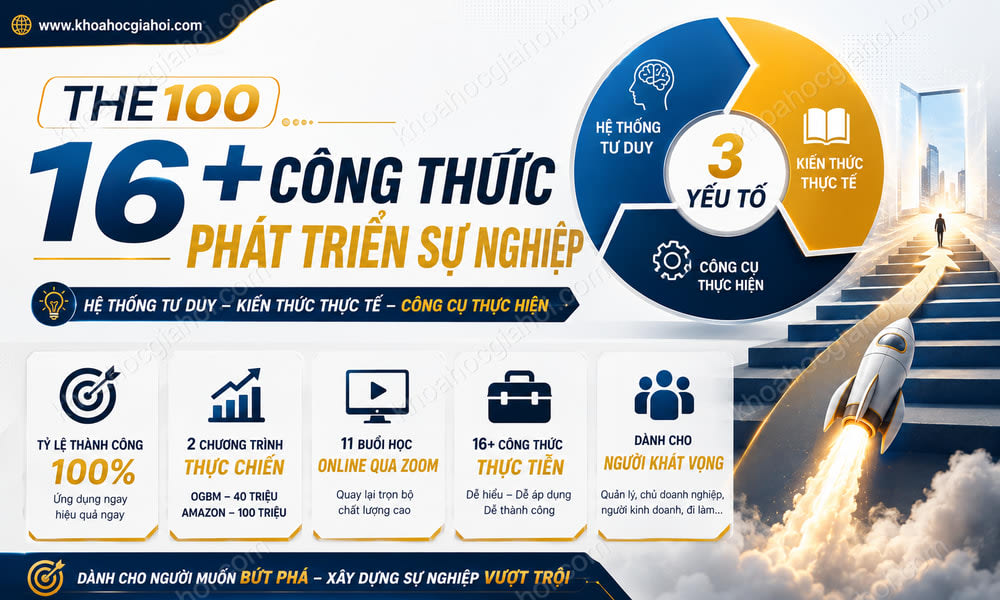 Khóa Học The100 16+ Công Thức Phát Triển Sự Nghiệp