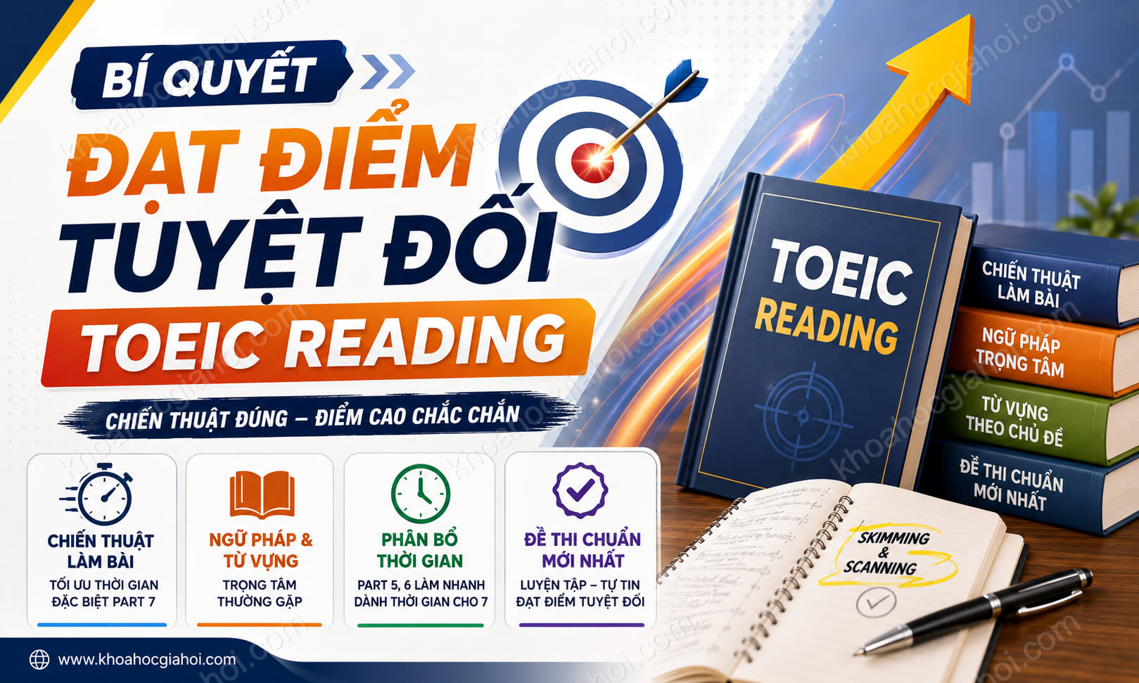 Khóa Học Bí Quyết Đạt Điểm Tuyệt Đối Bài Thi Toeic Reading