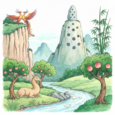 Illustration for 第一回 灵根育孕源流出　心性修持大道生