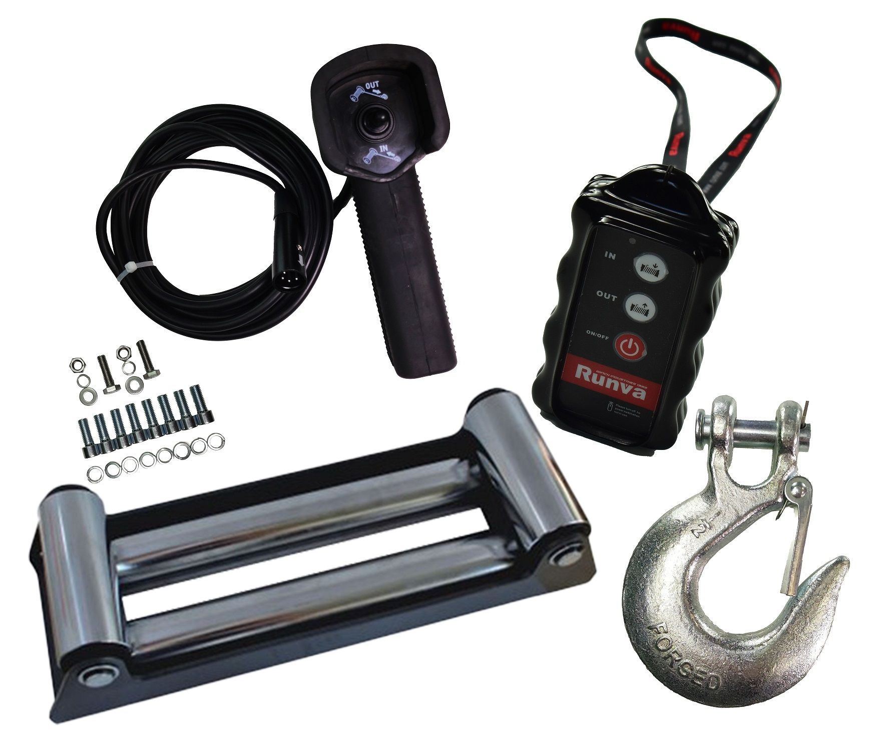 Wyciągarka elektryczna RUNVA 25000 lbs 11,3 TON 24 V LINA STALOWA – widok 2