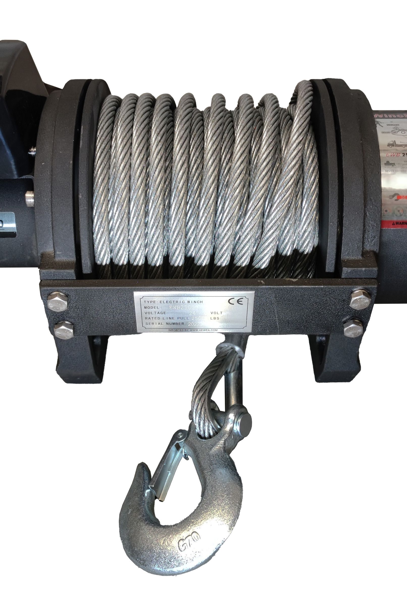Wyciągarka elektryczna RUNVA 25000 lbs 11,3 TON 24 V LINA STALOWA – widok 4