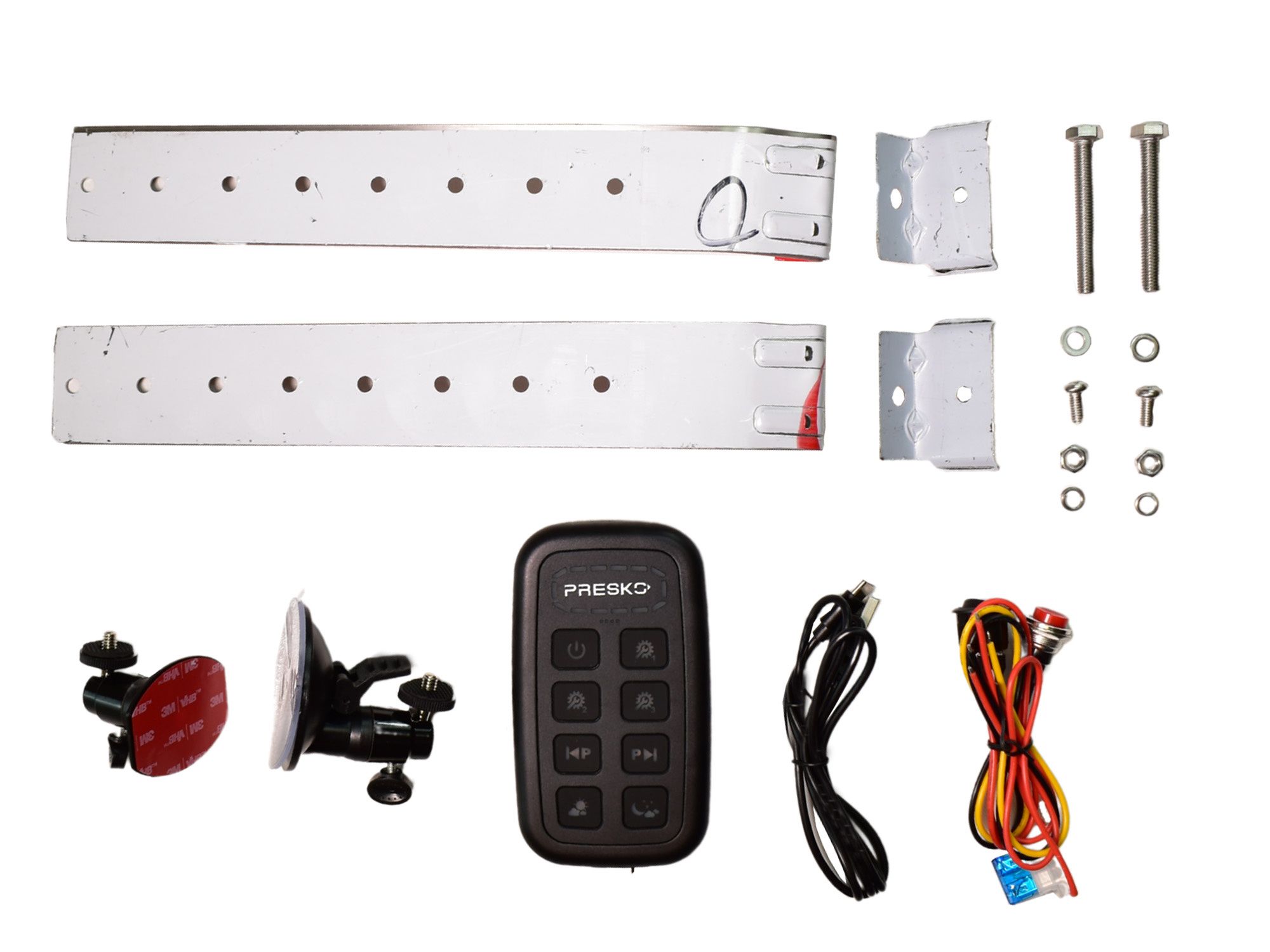 Belka ostrzegawcza stroboskopowa LED 150cm pilot bezprzewodowy 12/24V (5 sekcji świetlnych) – widok 2