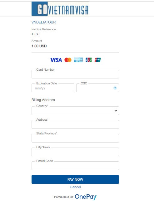 Govietnamvisa.com - How to make payment with Onepay 4