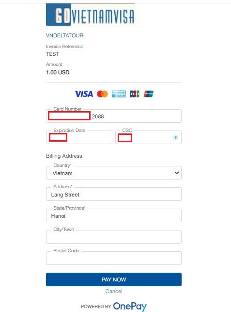 Govietnamvisa.com - How to make payment with Onepay 6