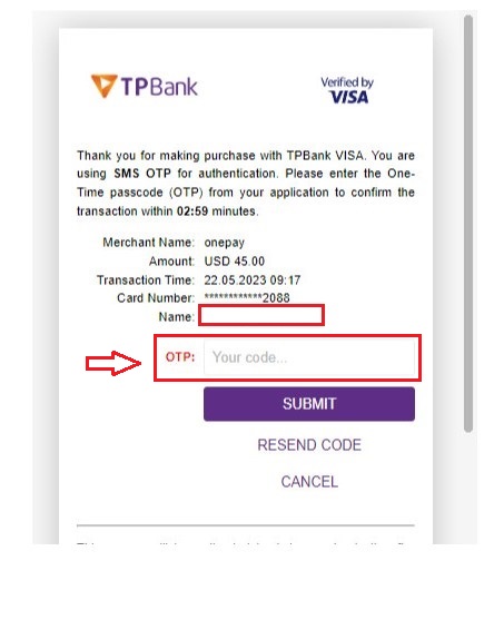 Govietnamvisa.com - How to make payment with Onepay 7