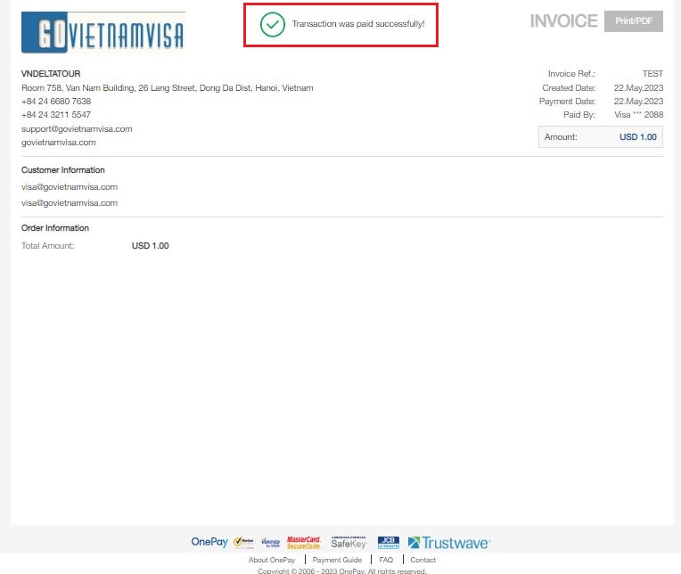 Govietnamvisa.com - How to make payment with Onepay 9