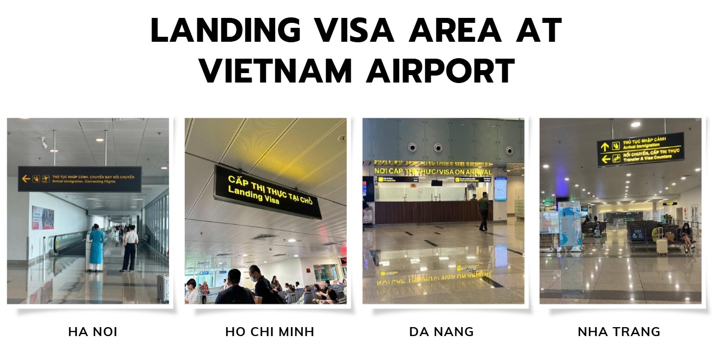Landing visa area at Vietnam Airport