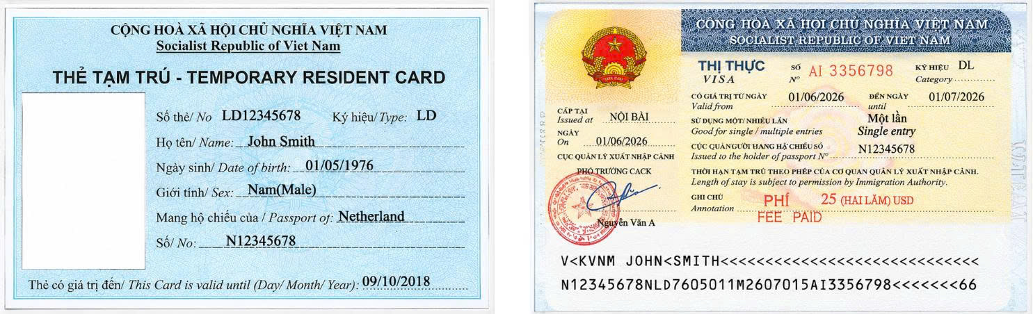 Differences Between Visa and Temporary Residence Card in Vietnam
