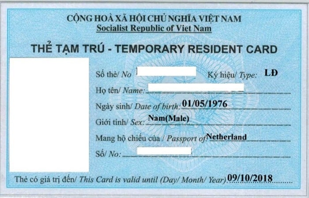 Thẻ Tạm Trú Việt Nam - TRC