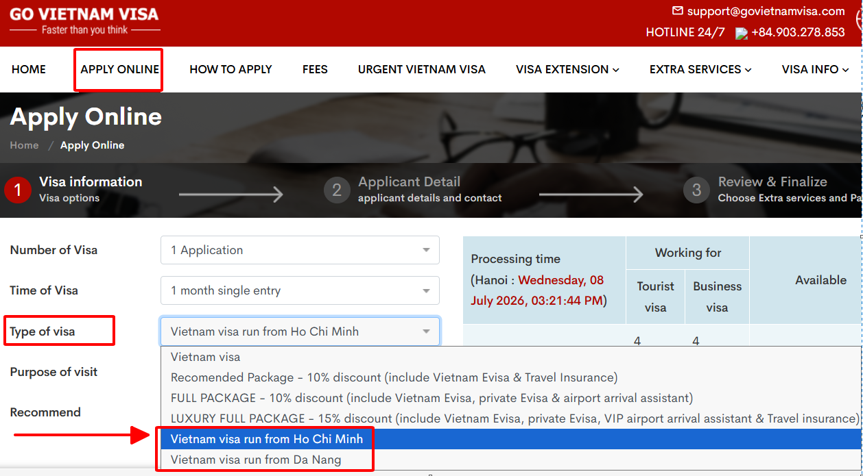 Apply Online - Vietnam Visa Run - Govietnamvisa