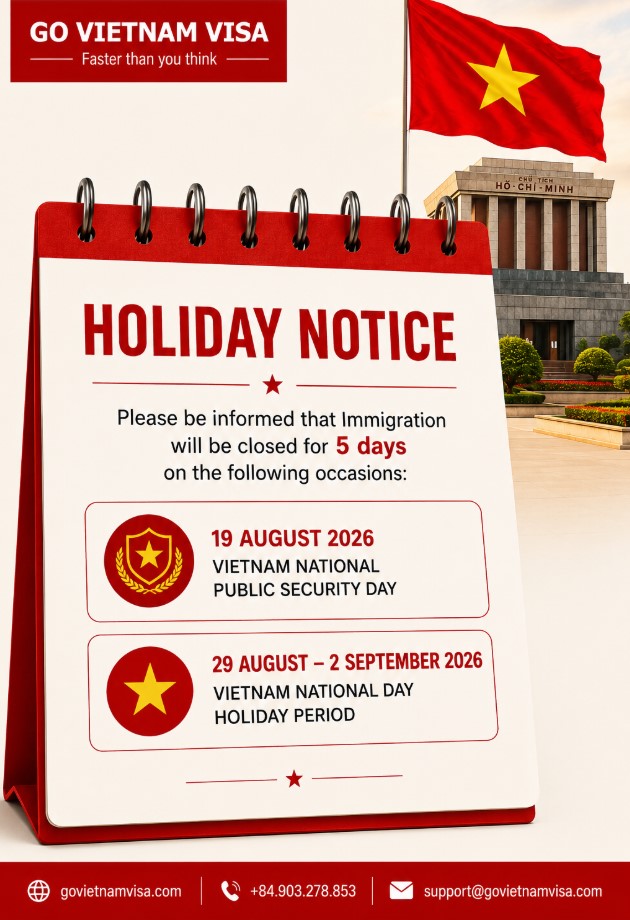 Vietnam Immigration Holiday Schedule 2026