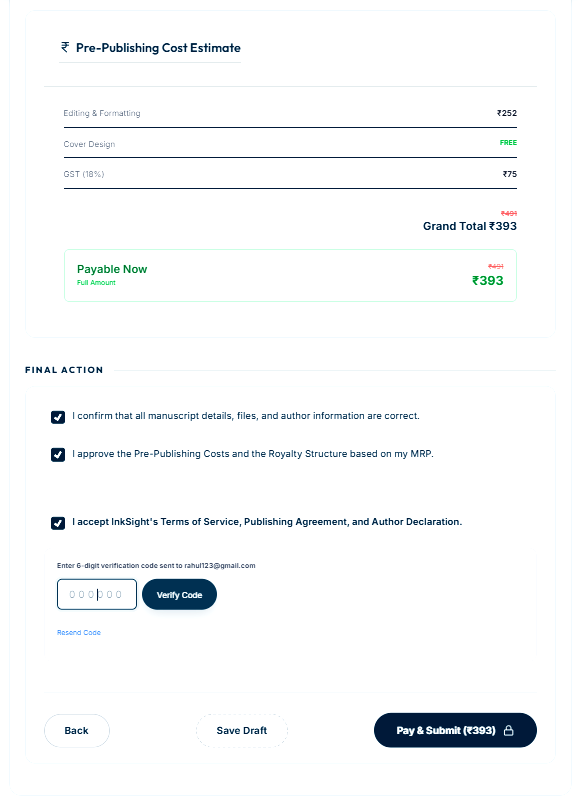 step by step dashboard process to publish notes as module in india inksight publication