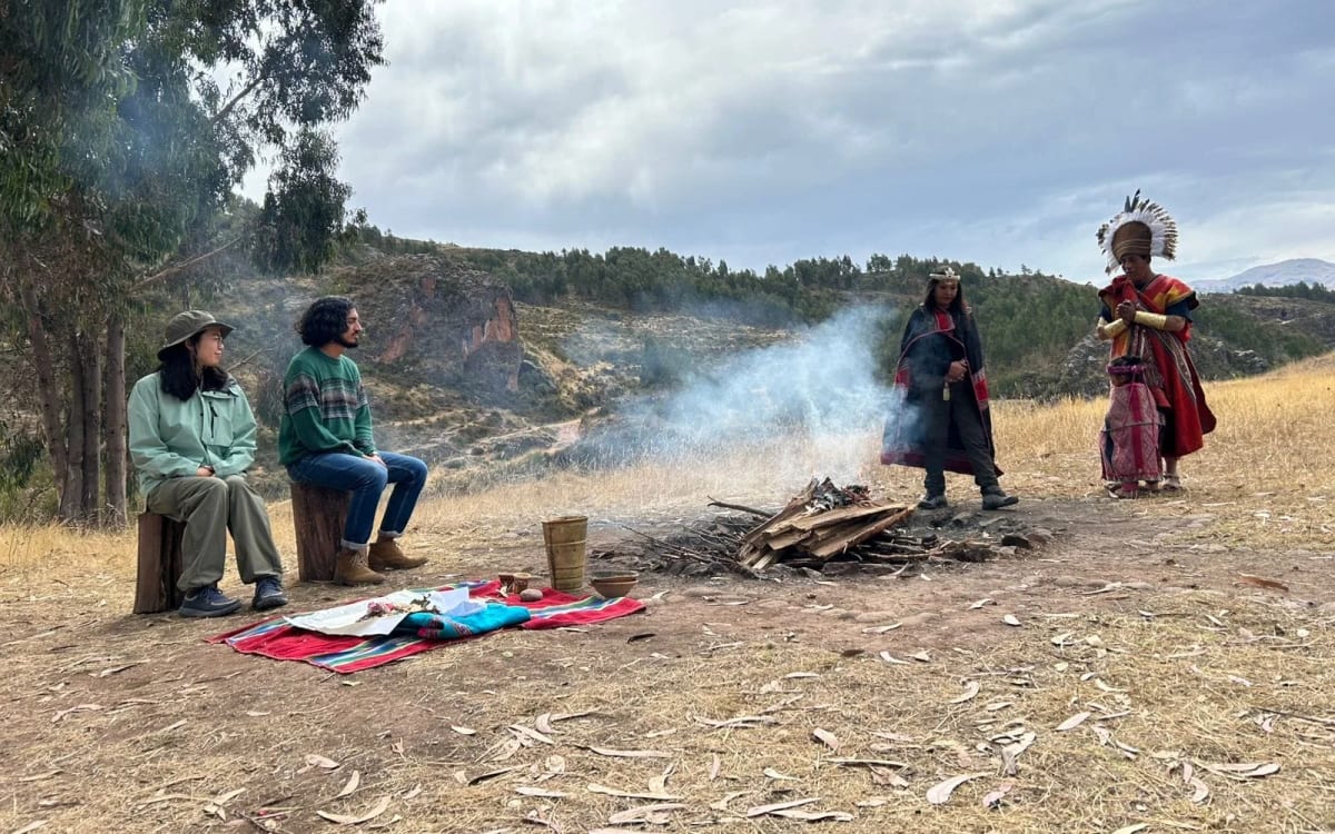 A pot on the ground — plant and kitchen for the offering