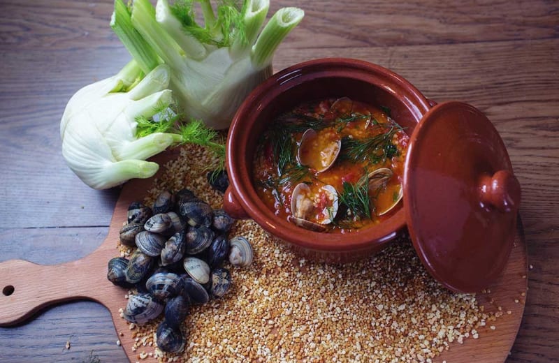 A pot on the ground — plant and kitchen for the offering