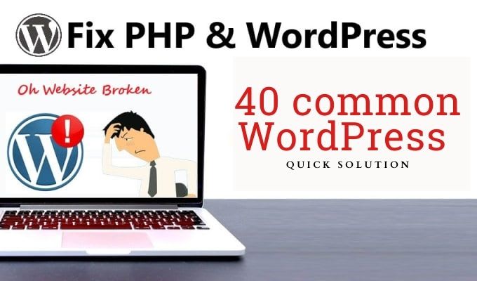 common wordpress error, fix wordpress error