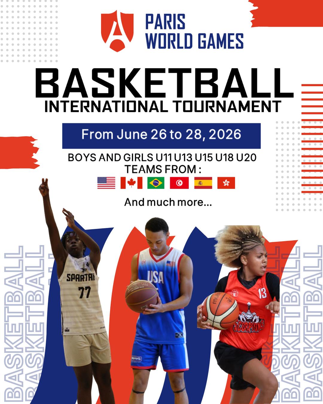 Flyer Paris World Games 2026 - Tournoi Basketball