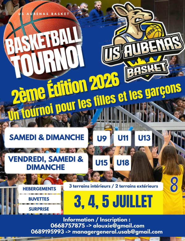 Flyer US Aubenas Basket 2ème Édition 2026