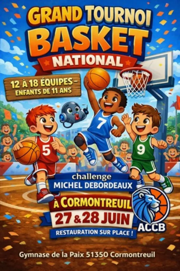 Flyer Grand Tournoi Basket National - Challenge Michel Debordeaux