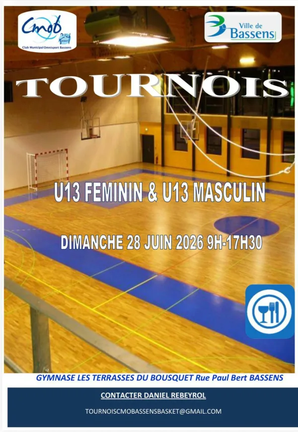 Flyer Tournoi de fin de saison CMO Bassens - U13