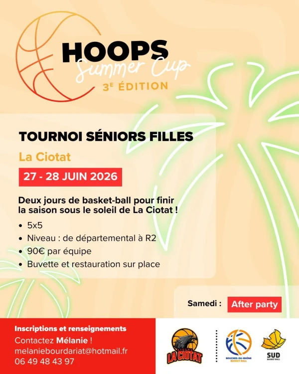 Flyer HOOPS Summer Cup 3E ÉDITION