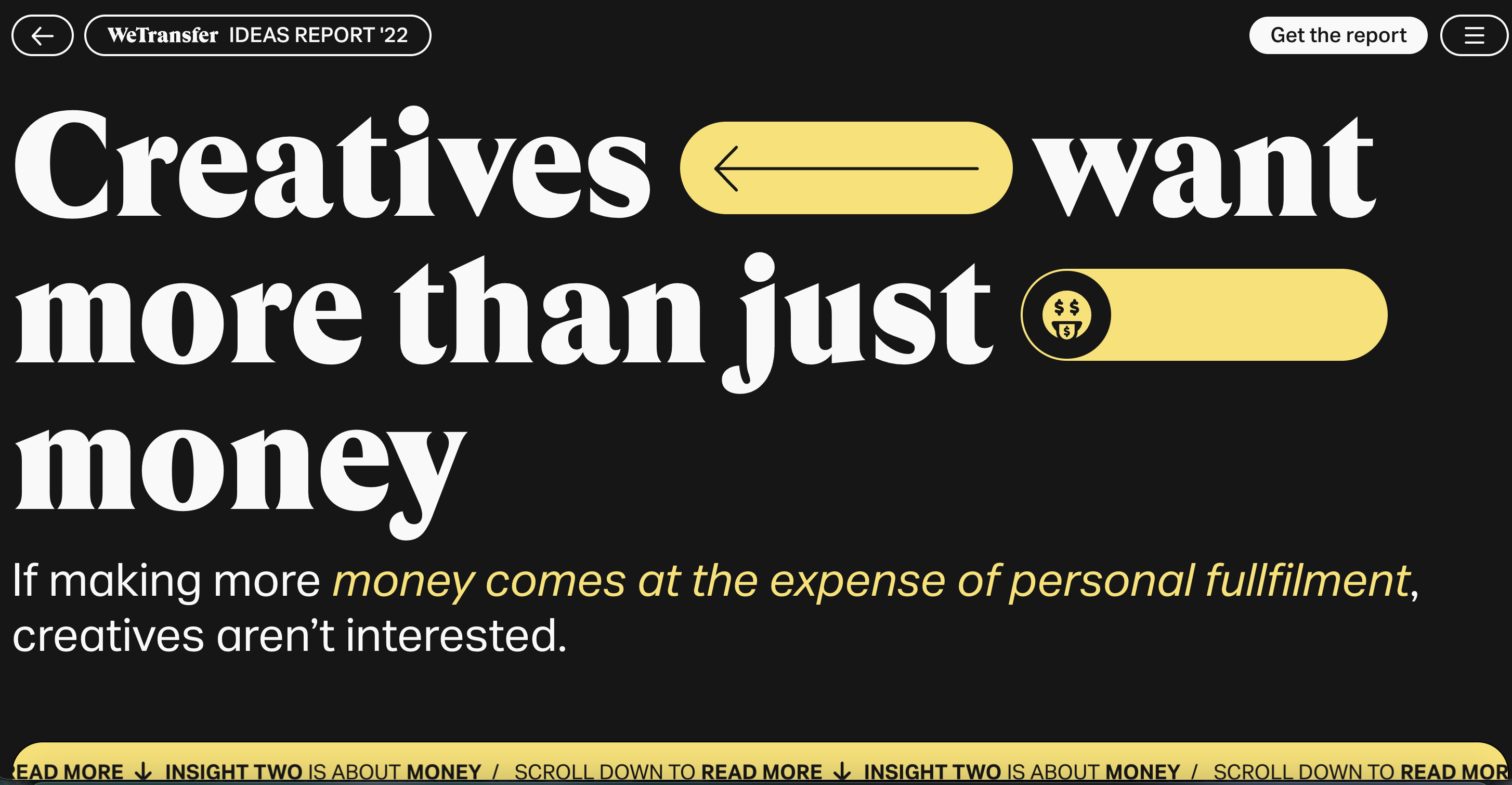 A playful voice: https://wetransfer.com/ideas-report/2022/insights/money