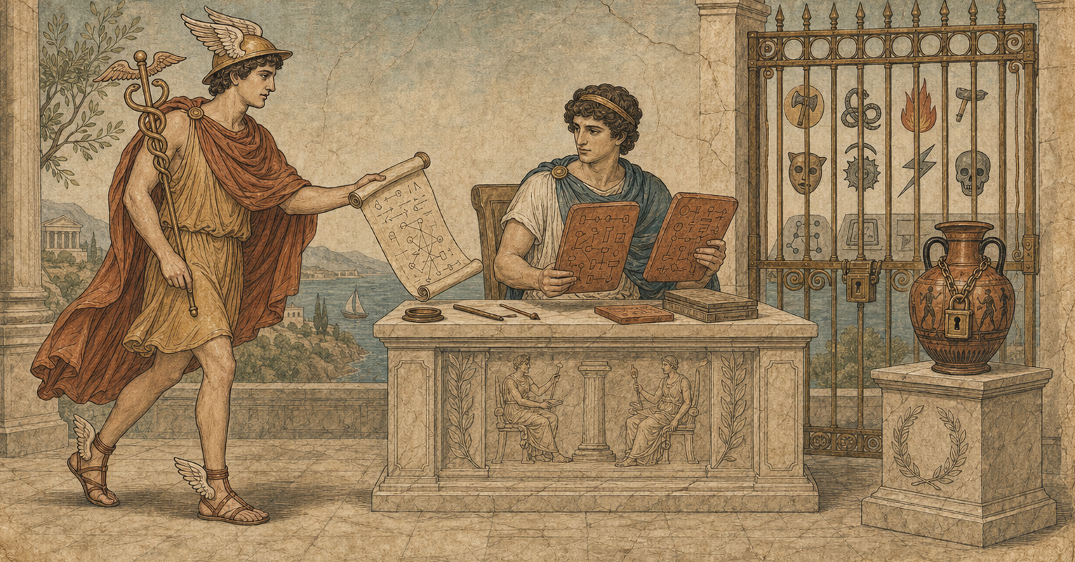 Hermes Agent boundaries and review as a Greek fresco