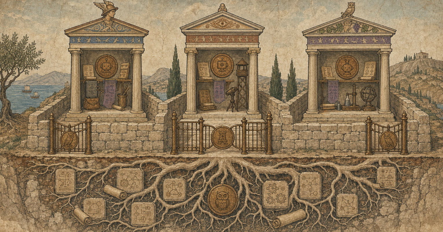 Hermes Agent isolated profiles as Greek temples