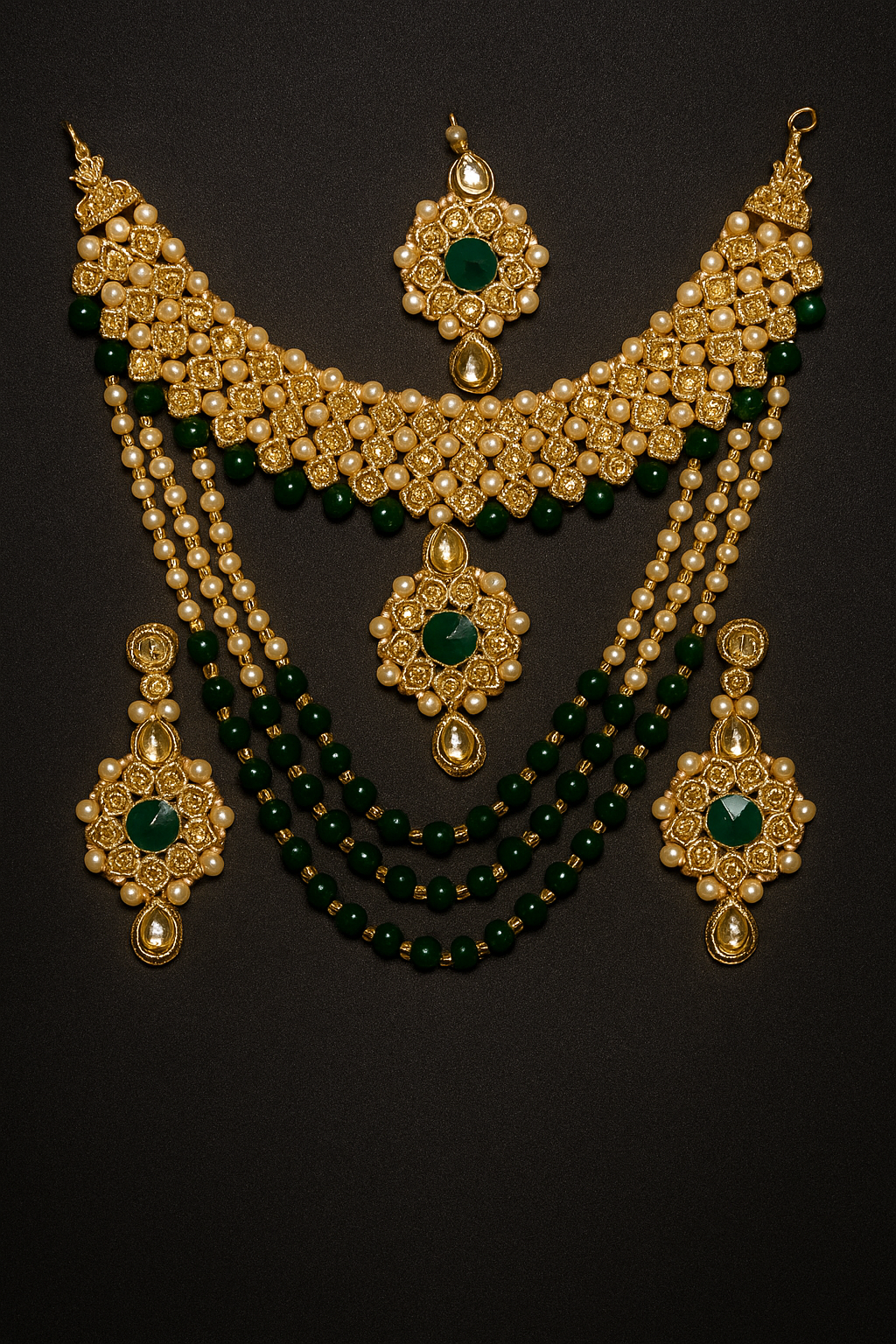 Mehrunisa Emerald Bridal Set