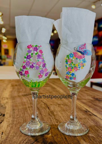 wine glass monogram