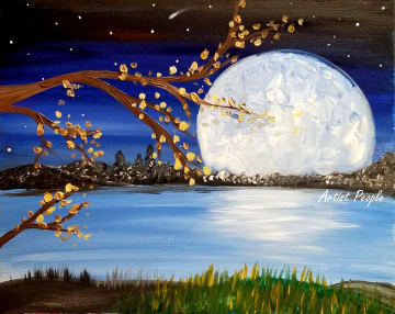 Sip n Paint - Full moon Night