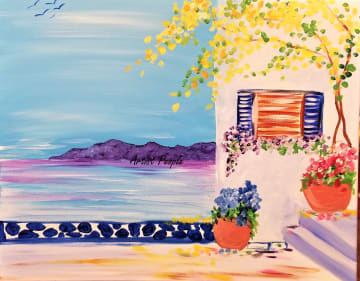 sip n paint santorini
