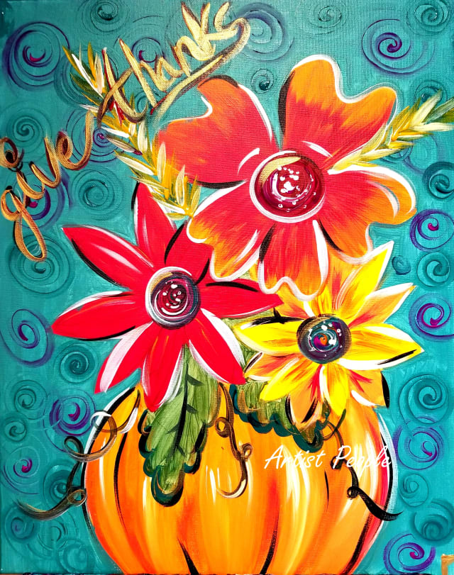Sip n Paint -Give Thanks