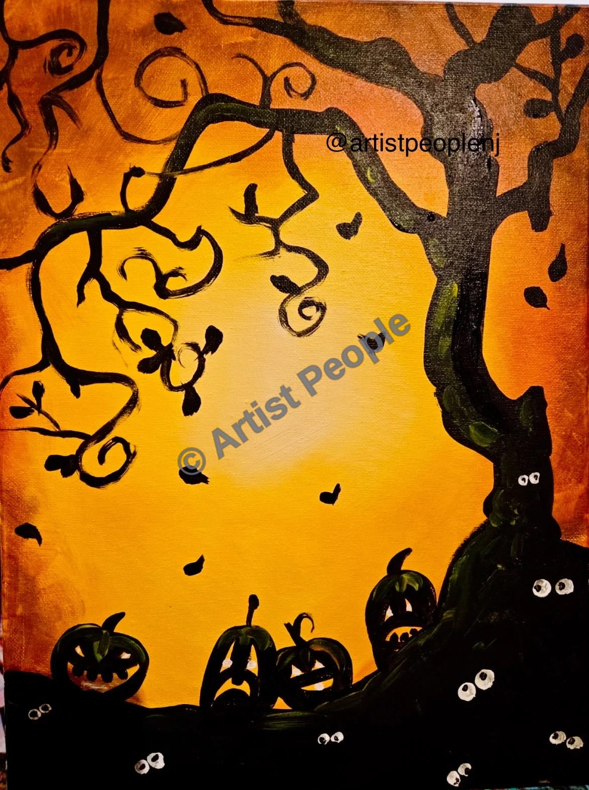 Sip n Paint - Pumpkin Glow