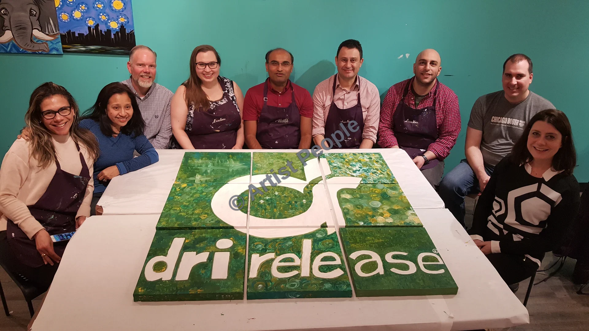 Company Logo Mural puzzle painting 