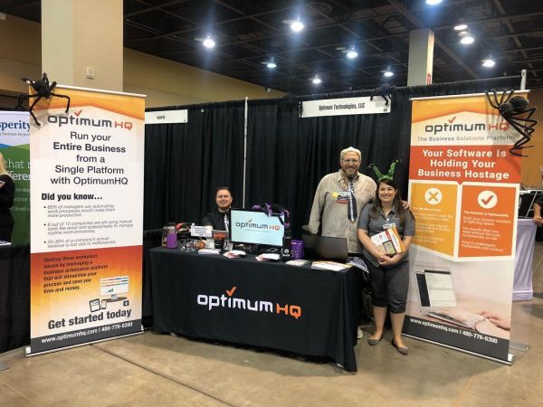 OptimumHQ booth at the Small Business Expo in October