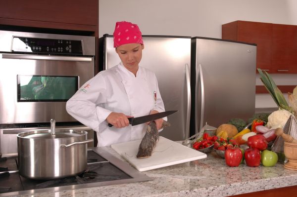 personal chef working in a home kitchen