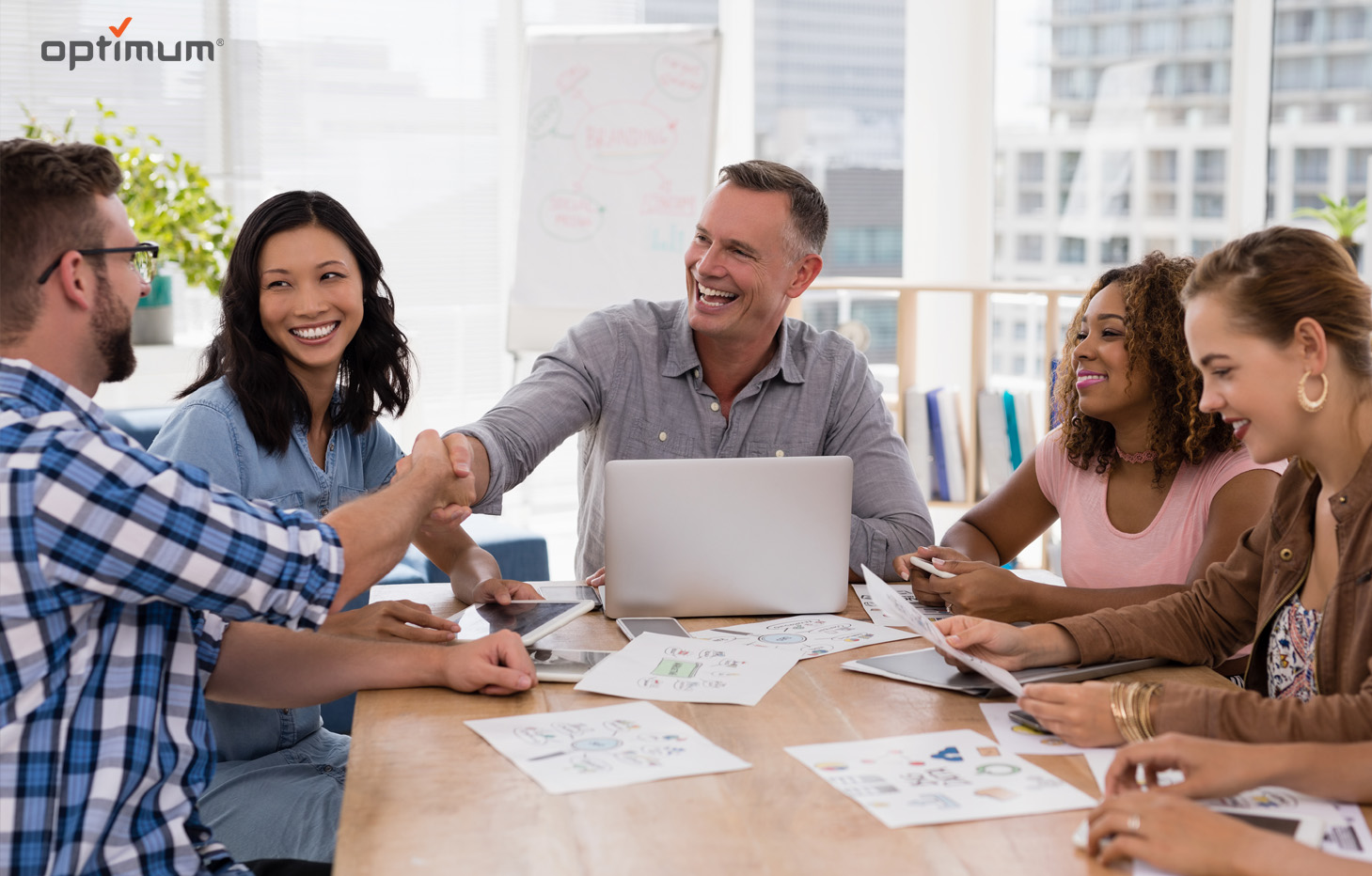 Table of clients making a deal