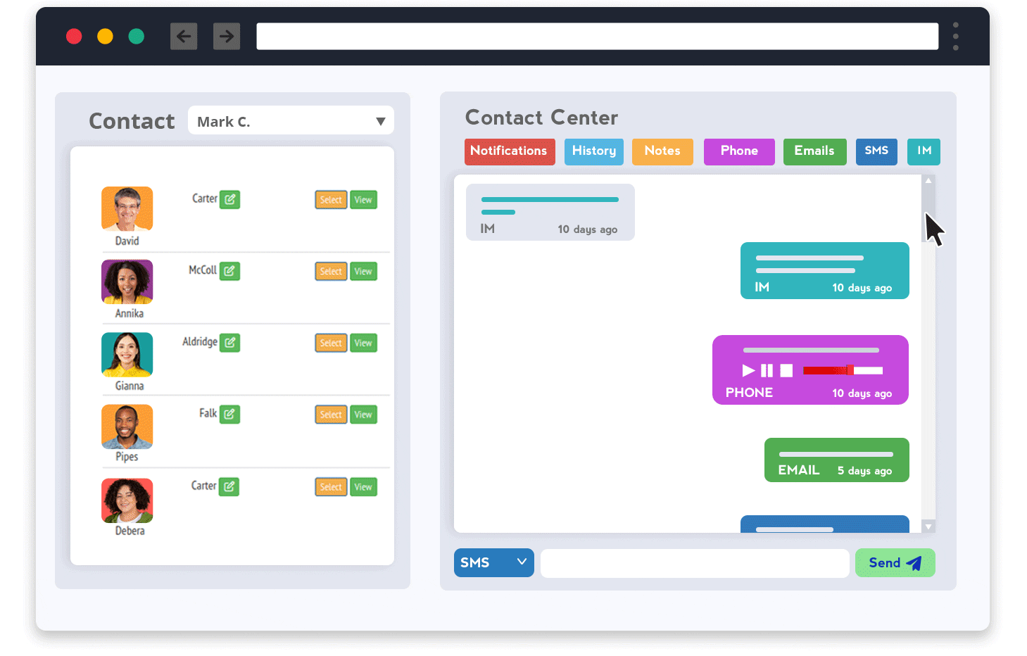 Business Messaging console