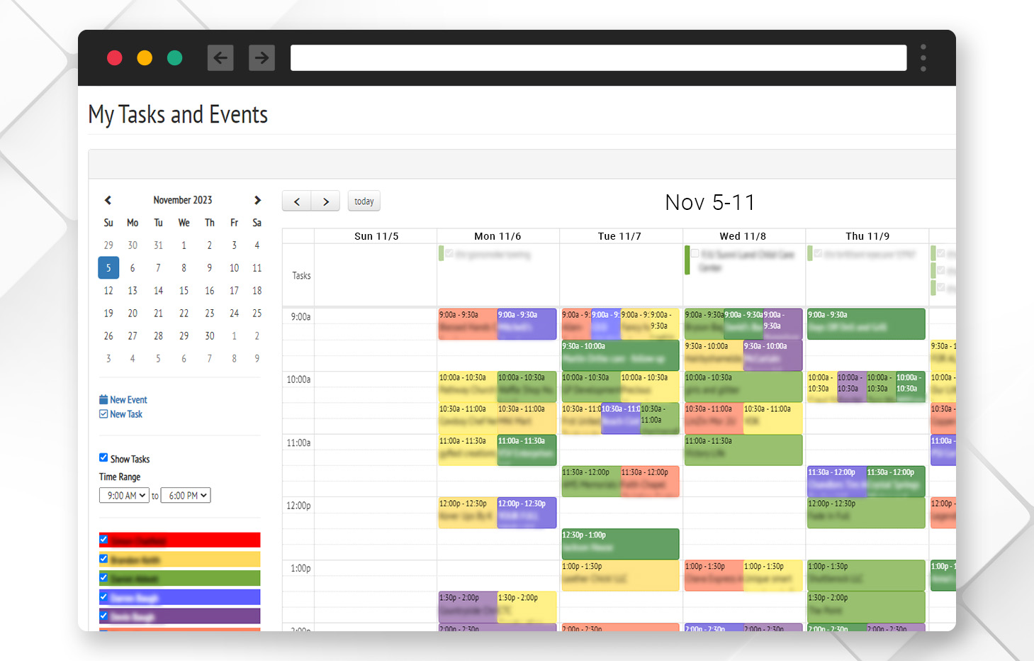 scheduling calendar