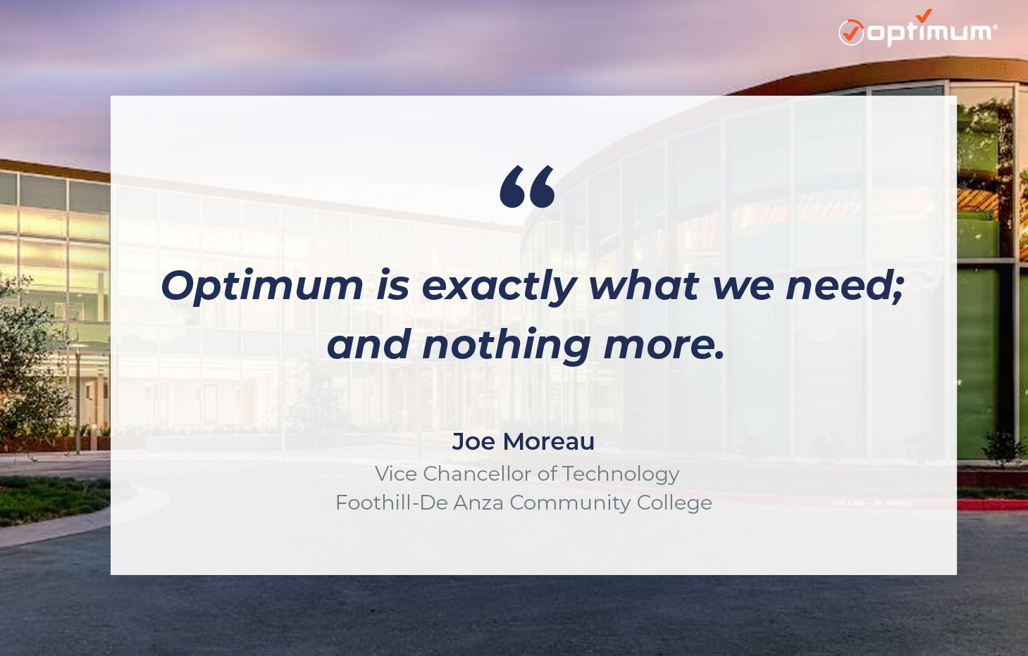 Joe Moreau Foothill quote