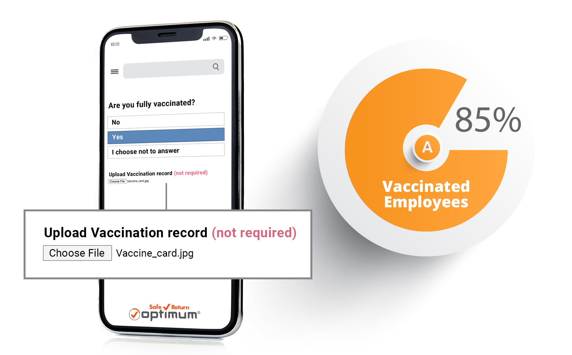 mobile upload of vaccination status