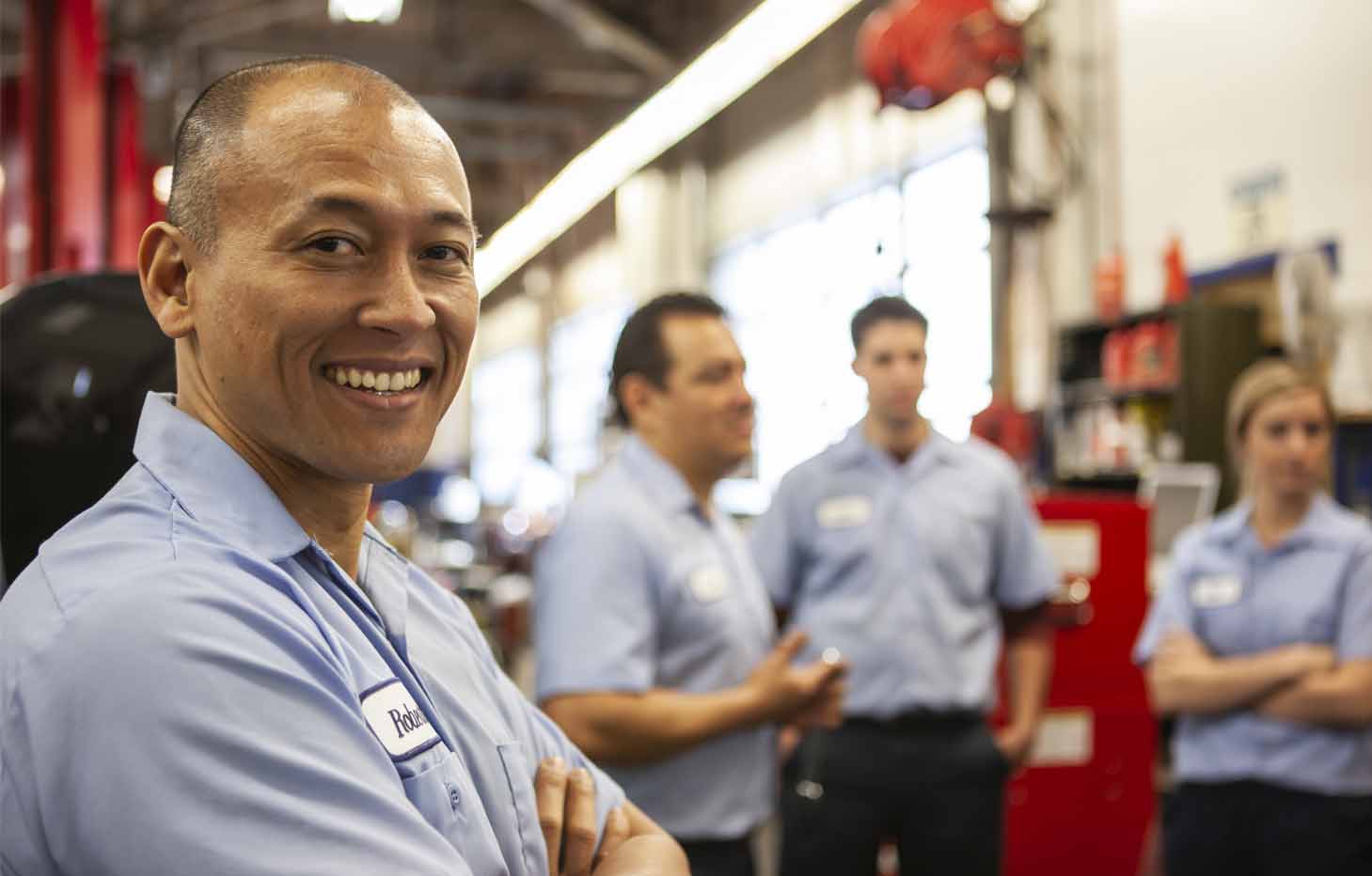 shop full of employees