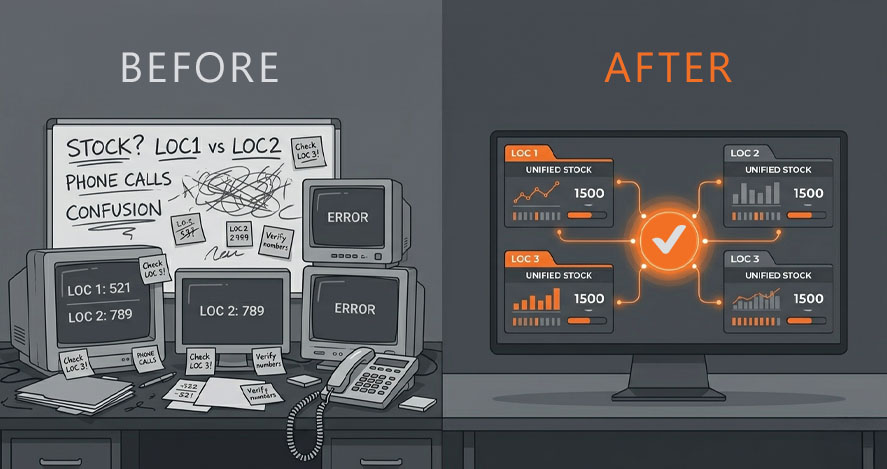 multi warehouse inventory management comparison
