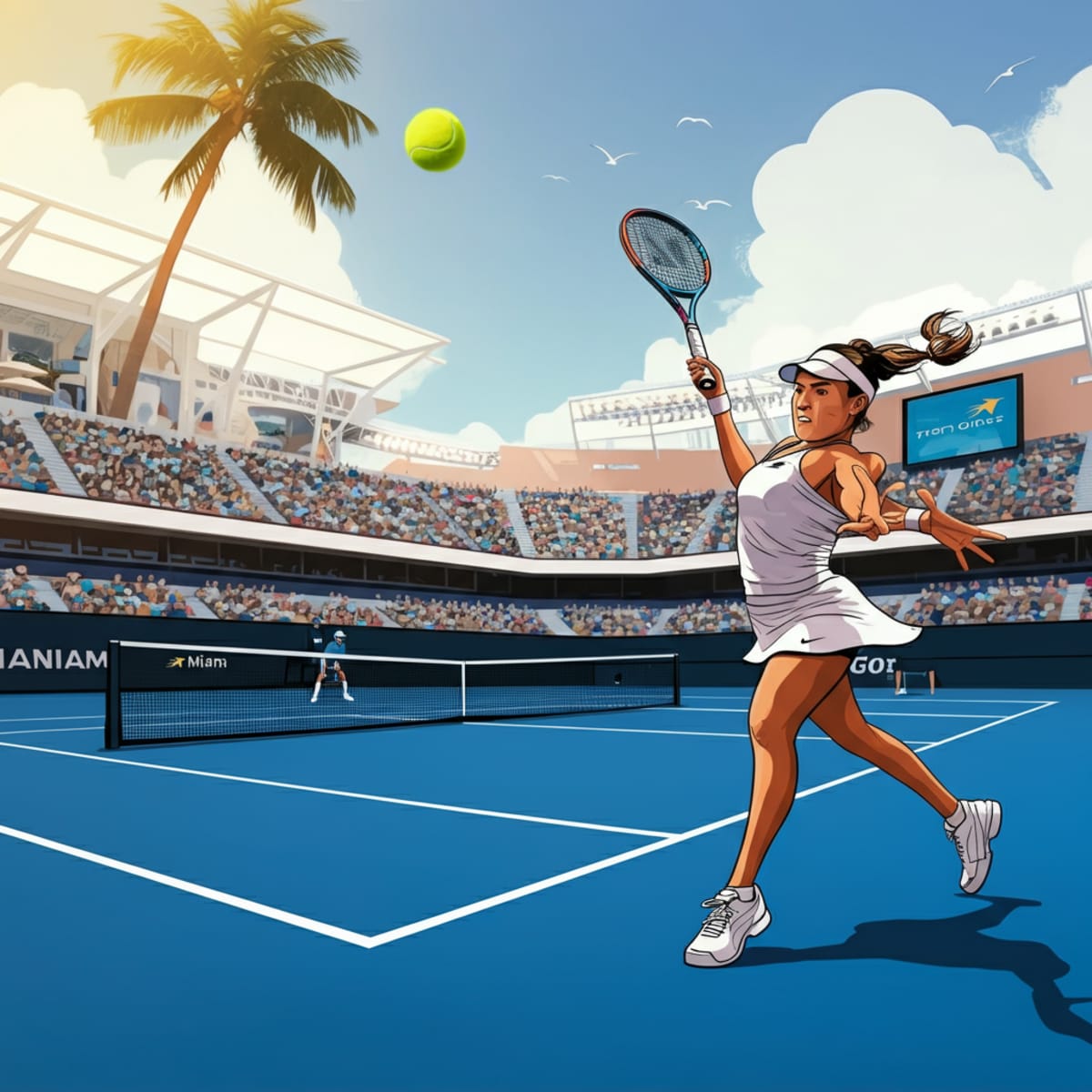 Rybakina Outguns Pegula in Gritty Miami Semi-Final Run