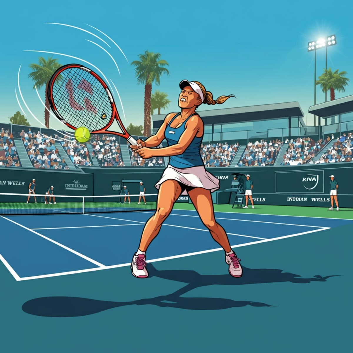 Siniakova Stuns Andreeva 4-6 7-6 6-3 at Indian Wells