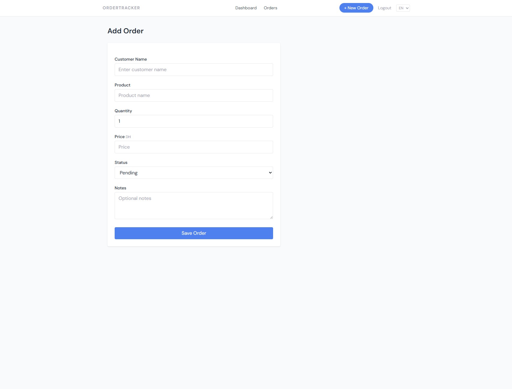 Add Order