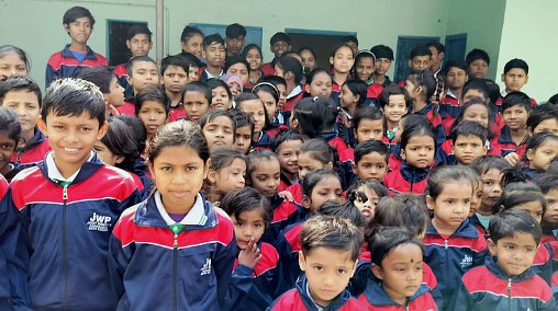 Students at the Mera Sahara Centre, Noida, being prepared for their #PehliClass