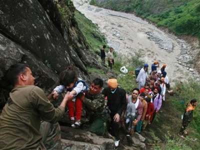 Emergency response India - disaster relief operations reaching flood victims in Uttarakhand